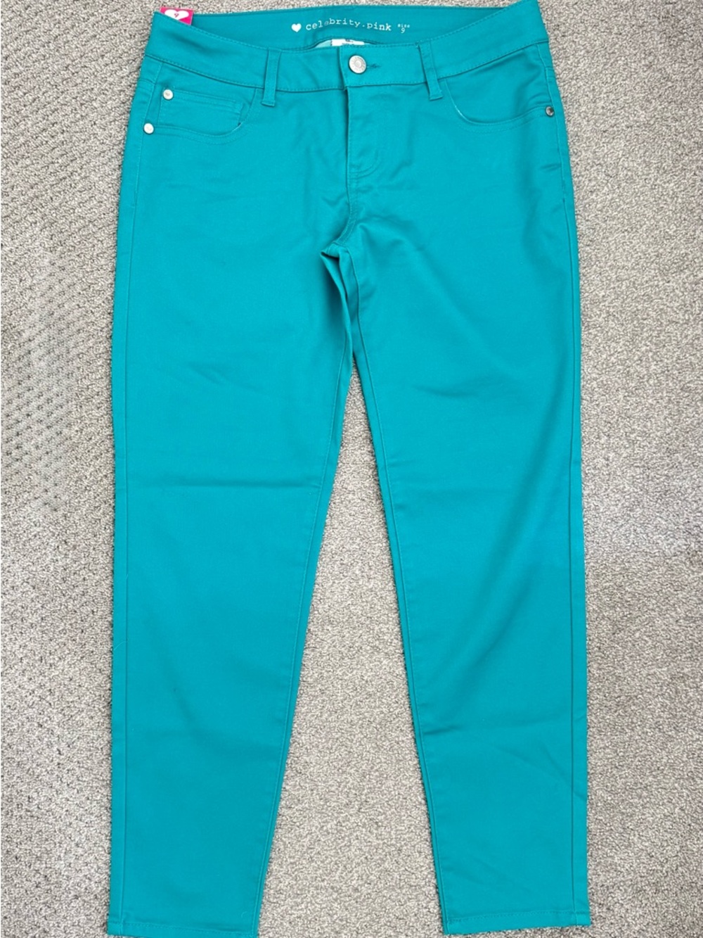 Celebrity Pink Bright Teal Skinny Jeans